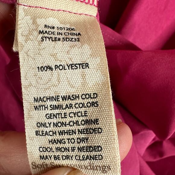 Soft Surroundings Womens size 1X Satin Tank Blouse Magenta 5DZ32 - Picture 8 of 8